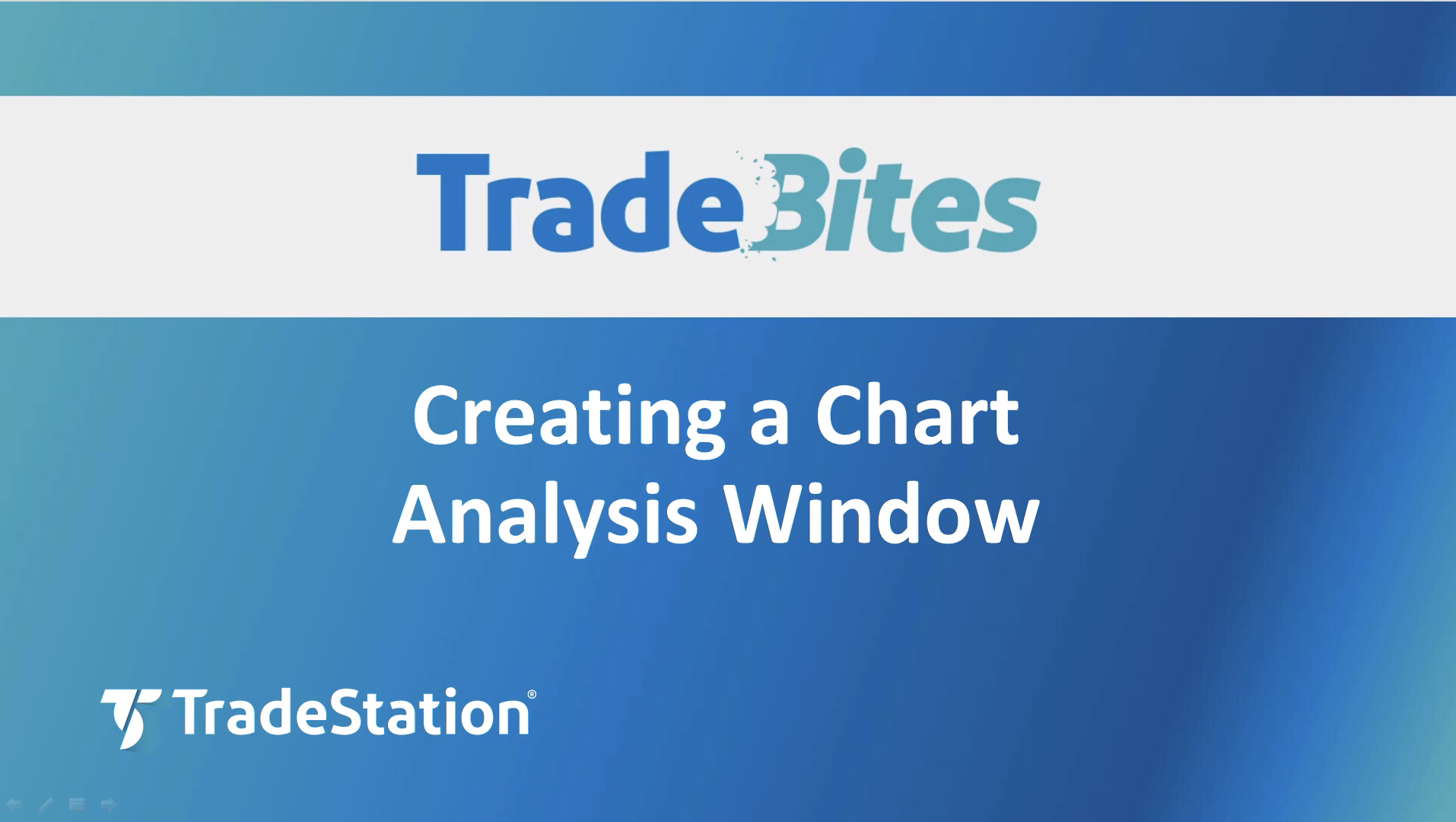 Creating a Chart Analysis Window | TradeStation Desktop