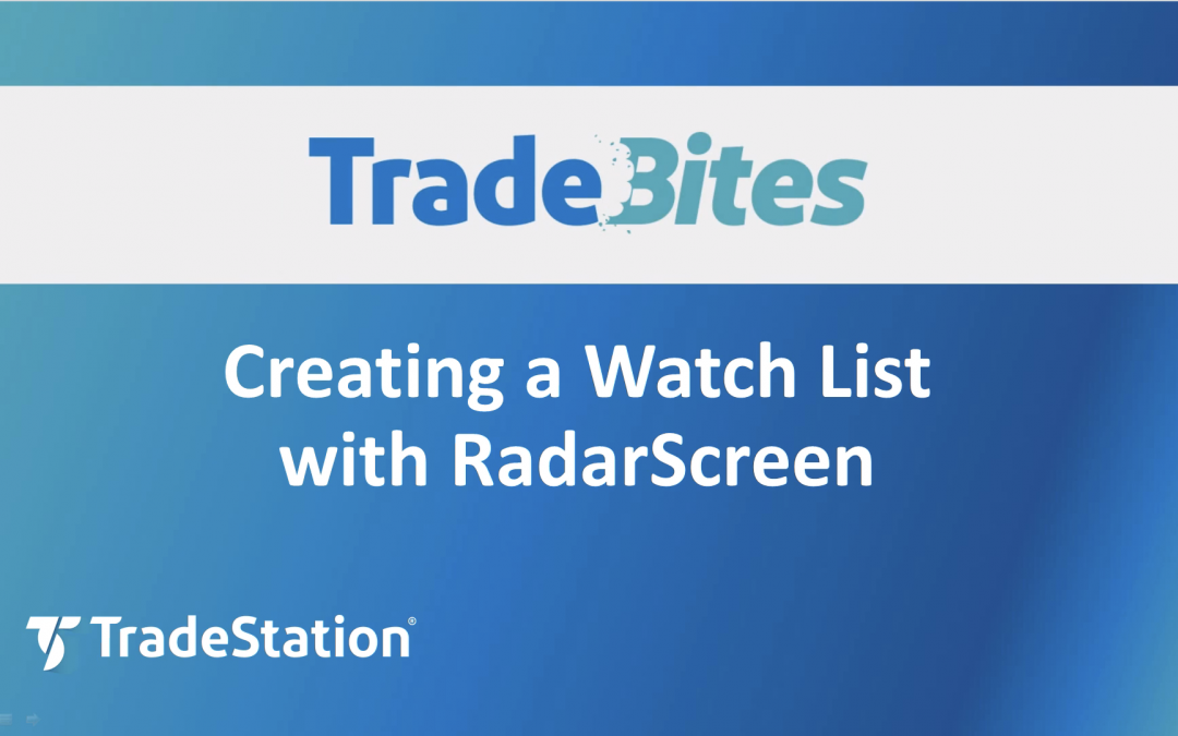 Creating a Watch list with RadarScreen
