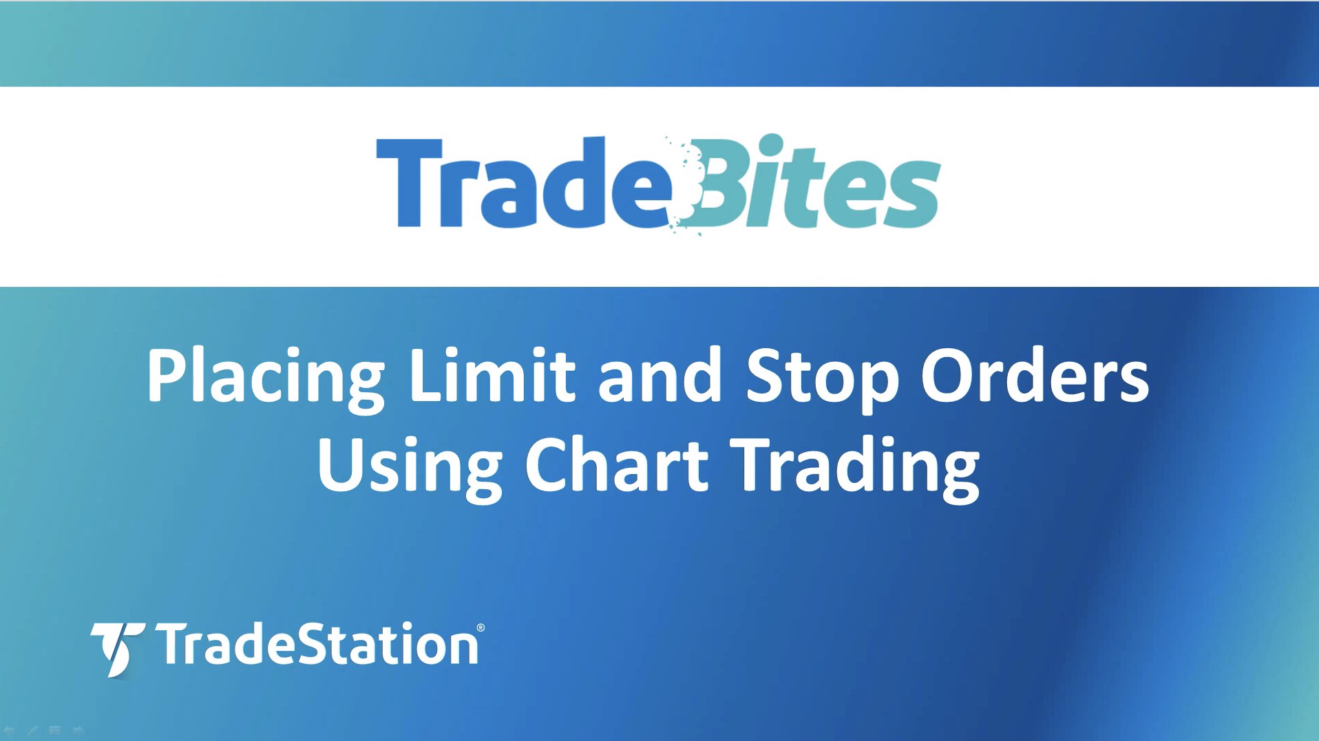 Limit and Stop Orders from a Chart | TradeStation