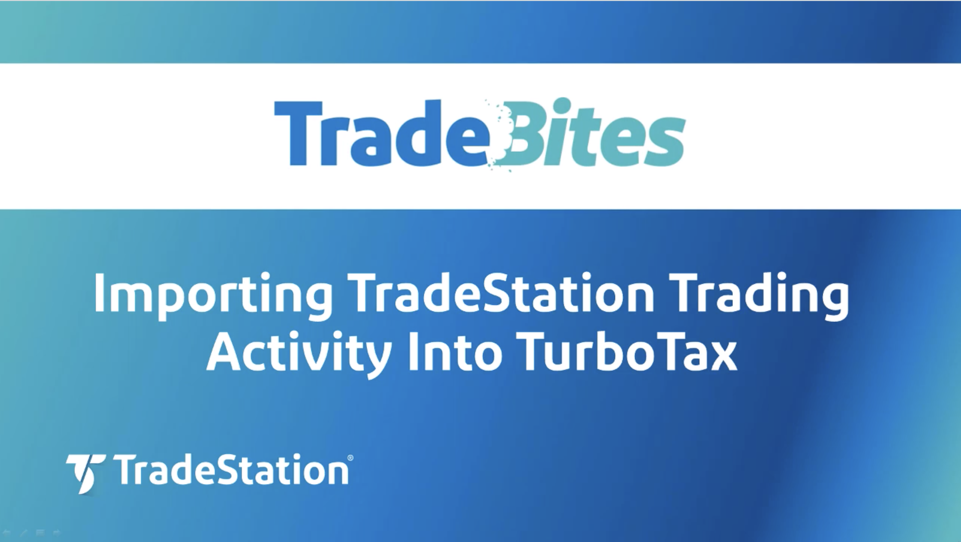 Importing Trading Activity Into TurboTax | TradeStation