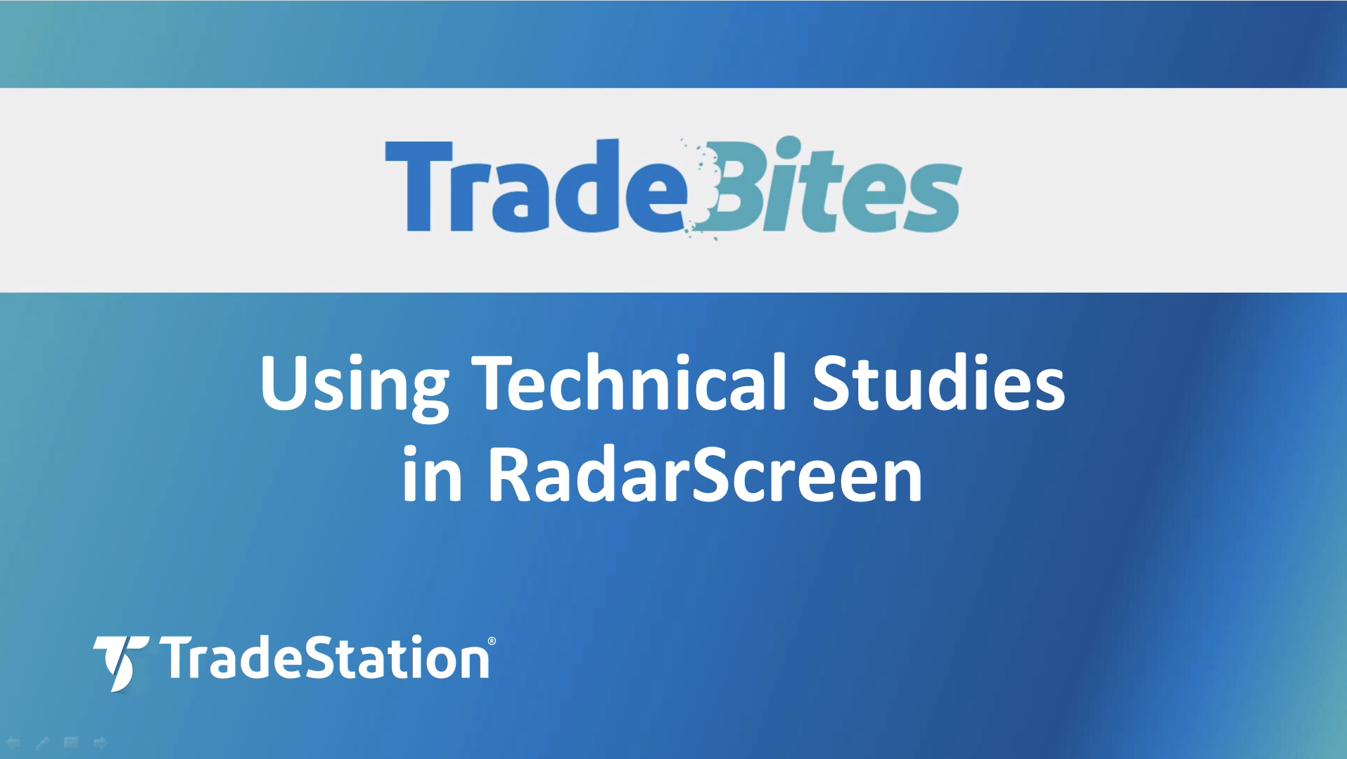 Technical Studies in RadarScreen | TradeStation Desktop